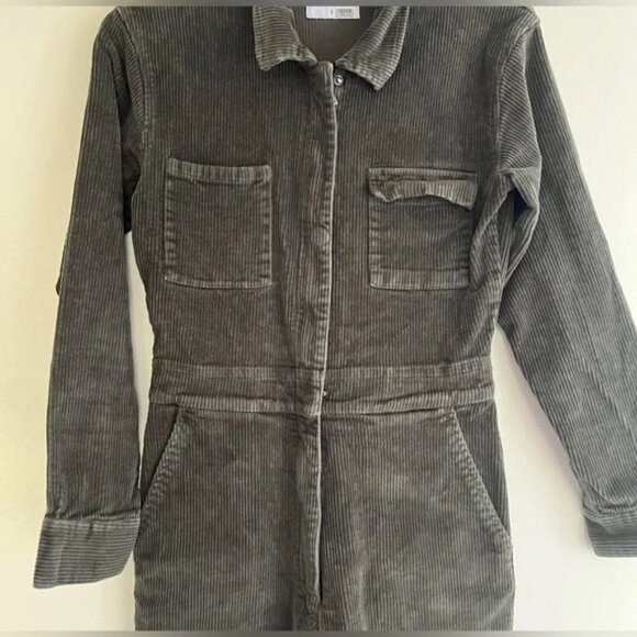 RIVET UTILITY | 💚Green Bigwig Corduroy Jumpsuit SMALL EUC💚 - Picture 1 of 6